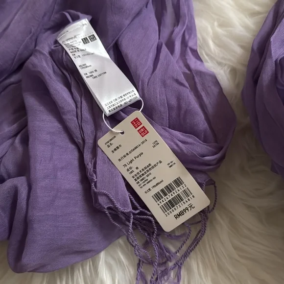 Lilac purple scarf - Picture 3 of 5